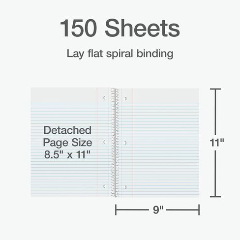 Oxford 3 Subject Spiral Notebook College Ruled - Black Poly Cover - Water Resistant - 150 Sheets - Spiral Notebook 8.5 x 11 (1) in Saudi Arabia