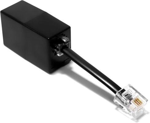 AmzDeals (2 Pack) RJ11 to RJ9 Adapter, Female RJ11 (6P4C) Jack to Male RJ9 (4P4C) Plug in Saudi Arabia
