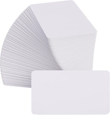 MaxGear 100Pcs Blank Business Cards, Small Note Cards Small Blank Cards, 3.5" x 2" Thank You Cards Small Business, Message Cards DIY Gift Cards, Small Cardstock, Kraft Paper, 200 GSM White Cards in Saudi Arabia