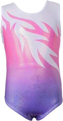 Aosva 5 in 1 Gymnastics Leotards Set for Girls One-piece Sparkle Colorful Dancing Athletic Leotards Shorts Set 2-14Years in Kuwait