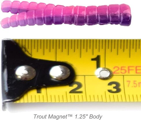 Leland's Lures Trout Magnet 50-Pack Split-Tail Grub Body Pack, Also Great for Bass and Panfish, Chartreuse in Saudi Arabia