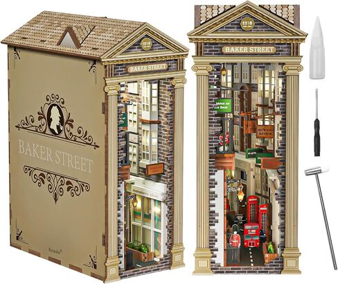 Buladle 3D Puzzle,DIY Miniature Dollhouse for Collectors and Bookshelf Decorations,DIY Book Nook Kit with Sensor Light,Gifts-Forest World Epic Dragons in Kuwait
