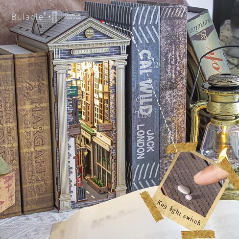 Buladle 3D Puzzle,DIY Miniature Dollhouse for Collectors and Bookshelf Decorations,DIY Book Nook Kit with Sensor Light,Gifts-Forest World Epic Dragons in Kuwait