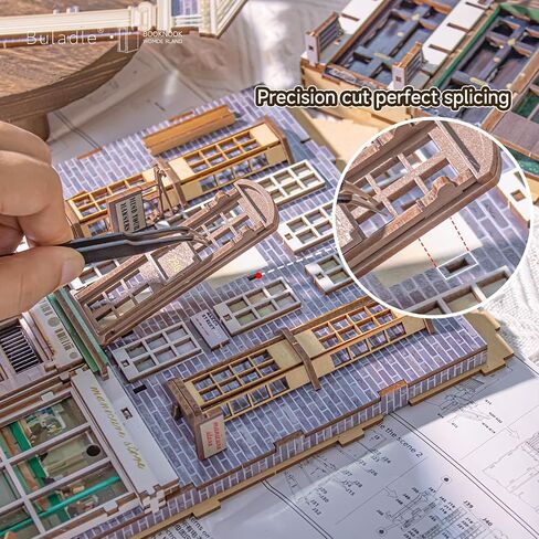 Buladle 3D Puzzle,DIY Miniature Dollhouse for Collectors and Bookshelf Decorations,DIY Book Nook Kit with Sensor Light,Gifts-Forest World Epic Dragons in Kuwait