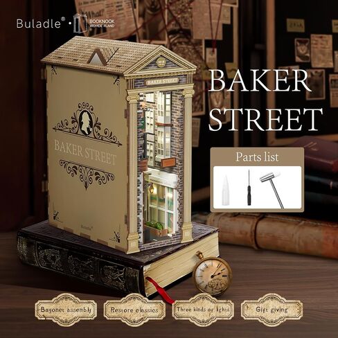 Buladle 3D Puzzle,DIY Miniature Dollhouse for Collectors and Bookshelf Decorations,DIY Book Nook Kit with Sensor Light,Gifts-Forest World Epic Dragons in Kuwait