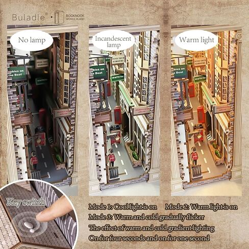 Buladle 3D Puzzle,DIY Miniature Dollhouse for Collectors and Bookshelf Decorations,DIY Book Nook Kit with Sensor Light,Gifts-Forest World Epic Dragons in Kuwait