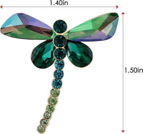 Alilang Silvery Tone Shine Amethyst Purple Crystal Rhinestones Dragonfly Insect Brooch Pin in Kuwait