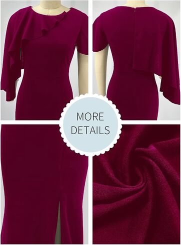 SouqFone Women Formal Prom Dress Sleeveless Ruffle Bodycon Cocktail Evening Wedding Slit Mermaid Maxi Dress in Saudi Arabia