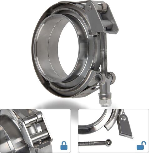 3 inch Quick Release V Band Clamp with Male Female Flanges 304 Stainless Steel 2pcs in Saudi Arabia