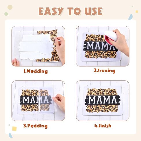 Tintnut Leopard HTV Heat Transfer Vinyl - 10 Sheets 12 X 10 Inches Cheetah Heat Transfer Vinyl Safari HTV Animal Printed Iron On Vinyl for T-Shirts Compatible with Cricut Or Silhoutte Cameo in Kuwait