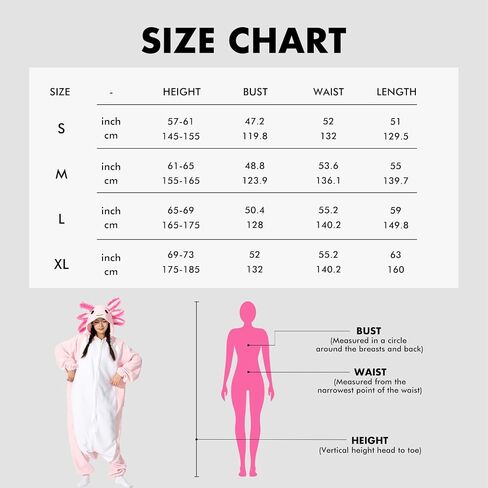 Axolotl Costume Adults Onesies Unisex Pajamas Cosplay Animal Plush Homewear Halloween Jumpsuit for Men Women in Saudi Arabia