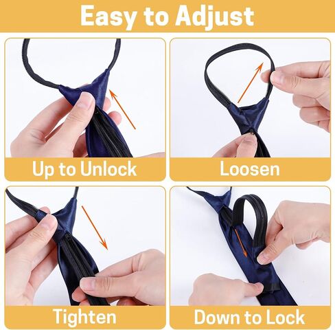 Aurya Boys Ties 6 Pieces Kids Neckties Adjustable Solid Color Zipper Tie for School Uniforms Graduation, 15 IN in Saudi Arabia