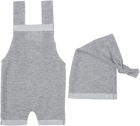 بدلة تصوير للأطفال حديثي الولادة رومبير للأولاد والبنات ملابس داخلية لصور الأطفال حديثي الولادة من الكروشيه دعائم للأطفال الرضع قبعة متماسكة (بني) in Kuwait