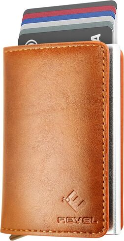 Best Friends EREVEL Mens Wallet Card Holder - Classic Smart Wallet for Men, Pop Up Card Case, Top Grain Leather, RFID Blocking, Slim, Minimalist, Ultra-Thin, Front Pocket, 8 Card Capacity | Cash in Saudi Arabia