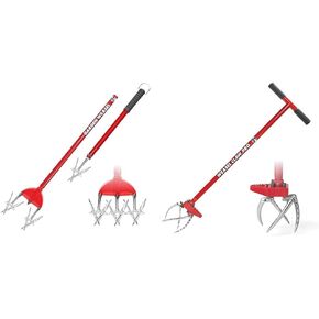 Garden Weasel 2-in-1 Rotary Cultivator & Hand Tiller and Claw Pro 3-in-1 Cultivator, Loosener, Aerator, Weeder | 91206, 91334