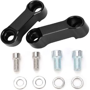 Tbest Motorcycle Mirror Mount Riser Extender Adapter,10mm 8mm Motorcycle Rearview Mirror Adapter Kit Riser Mount Extender