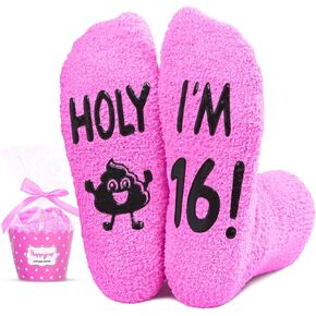 HAPPYPOP 16th Birthday Gift Ideas for Girls - Socks Birthday Gifts for 16 Year Old Girl, Sweet 16 Gifts for Teenage Girls