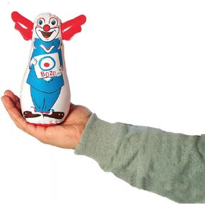 ألعاب دافئة - حقيبة Bozo The Clown الأصلية القابلة للنفخ ثلاثية الأبعاد مقاس 46 بوصة (452) تعمل بشكل رائع للأعمار من 3 سنوات فما فوق وفي المنزل أو في الفصل الدراسي أو كمخفف للطاقة/التوتر