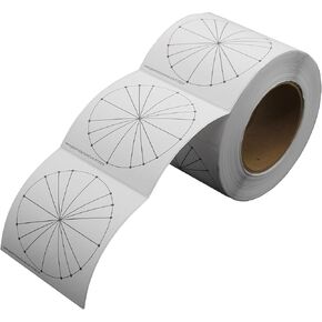 3.75" x 3.75" Graph Paper Stickers, Unit Circle Graph, Roll of 500 Stickers