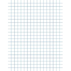 School Smart Graph Paper Pad, 8-1/2 x 11 Inches, 1/2 Inch Ruling, 50 Sheets, Pack of 12 Pads