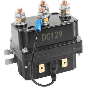 Solenoid Relay,12V 250A Winch Solenoid Relay,Car Accessories Winch Contactor Reversing Relay,Winch Switch Contactor Solenoid Relay Replacement for 3000-5000lbs ATV UTV Truck Winch Control
