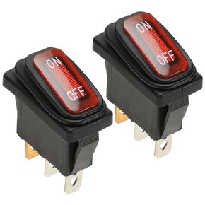 GREHUA On Off Power Switch for Razor Electric Scooter E300 E100 E200 E325 RX200 eSpark Crazy Cart Dune Buggy Dirt Quad 500 Pocket Mod Mini Chopper 3 Pin 15A 250V 20A 125V KCD3 Waterproof 2PCS
