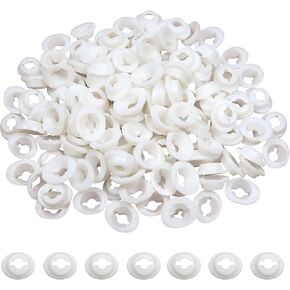 TOAOB 180pcs Small Size Plastic Washers Safety Eyes Backs for Stuffed Animals Amigurumis Crochet Bears Eyes and Noses of 6mm to 9mm