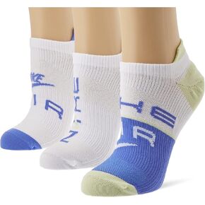 Nike Air Women's Everyday Plus Lightweight Training No Show Socks 3 Pack (White(DA4226-903)/Multi, Medium)