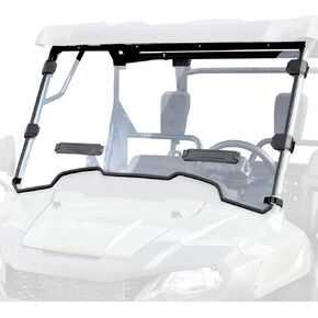 SAUTVS Front Full Windshield for Honda Pioneer 700-2 / 700-4 2014-2024, Clear Scratch Resistant Hard Coat Poly Vented Front Full Windscreen for Honda Pioneer 700 2P 4P 2014-2024 Accessories