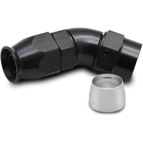 VIBRANT PERFORMANCE 45 Degree High Flow Hose End Fitting for PTFE