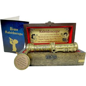 MARINE ART HANDICRAFTS Handmade Brass Kaleidoscope, Time Memory to The Next Generation, Vintage Look, Birthday Gifts, Valentine’s Day Gift - 3D Mirror Lens. C-3046