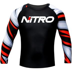 Rash Guard - Long Sleeve Brazilian Jiu Jitsu BJJ MMA Compression Shirt