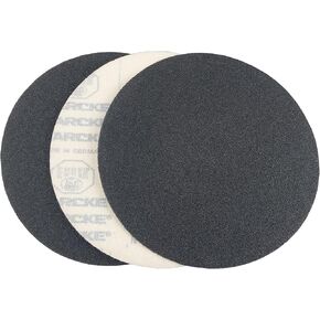 Premium 7 Inch Hook and Loop Grip Sanding Discs - No Hole Black Silicon Carbide - for Stone, Metal, Wood Floor, Auto Body Repair, Paint and Plastics (25 Pack, 36 Grit)
