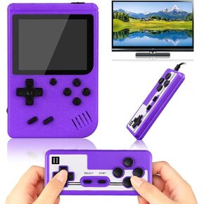 وحدة تحكم ألعاب محمولة مع 500 FC Games - وحدة تحكم ألعاب ريترو - وحدة تحكم ألعاب فيديو محمولة، شاشة LCD 3.0 بوصة (أزرق) in Kuwait