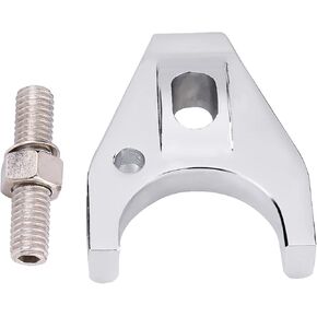 Distributor Clamp, Silver Distributor Bracket Chrome Billet Aluminum SBC Distributor Hold Down Clamp with Screw for Chevy SBC BBC SB BB HEI Electronic