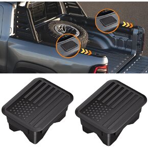 Ram 1500 Bed Rail Caps Covers, Stake Pocket Compatible with Dodge Ram 2019-2024 Truck Tonneau Covers Accessories(Set of 2) (Black)