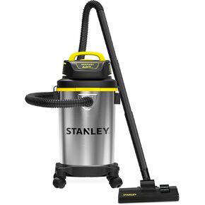 STANLEY Wet Dry Vacuum 4 Gallon, 4 Peak HP Shop Vacuum Portable Stainless Steel Multifunction for Job Site, Garage, Basement, Workshop