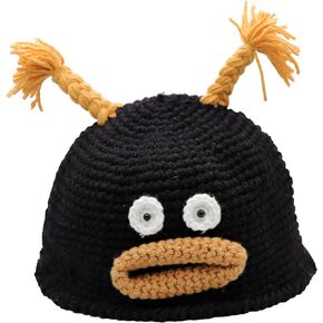 Funny Sausage Mouth Knitted Hat, Beanie Hat with Cocked Braid for Funny Themed Party, Winter Warm Cosplay Costume