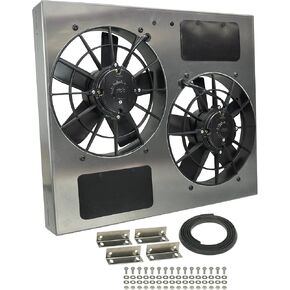 Derale Performance 16835 Gray/Black High Output Dual Radiator Fan