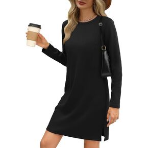 SAMPEEL Dresses for Women 2024 Casual Long Sleeve Dress Trendy Fall Fashion Cozy Travel Airport Outfits