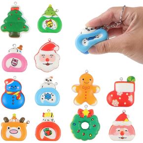 Anboor 6Pcs Popcicle Squishies Toys Set for Kids,Kawaii Slow Rising Squishy Animal Toys for Boys,Mini Stress Relief Squishi Food Squeeze Toys with Keychain for Kdis