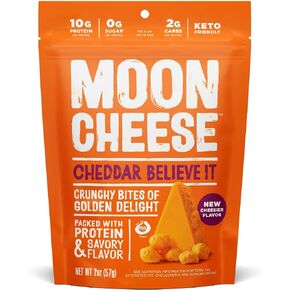 MOON CHEESE, SNACK, MEDIUM CHEDDAR - Pack of 12
