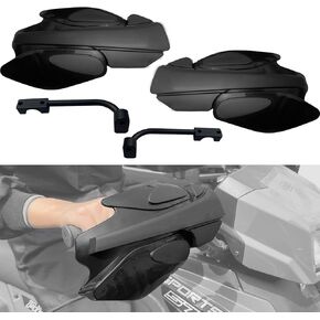 Sportsman Handguards, Hand Brush/Wind Guards with Mount Brackets Kit for Polaris Sportsman Scrambler 400 450 570 850 XP 1000 2007-2024 Accessories Black (2PCS, Replace #2876846, 2879380)