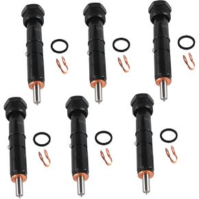 6Pcs Fuel Injectors 0432133864 Appropriate for BOSCH 300 Marine Injectors 12 Valve 5.9L +50HP High Performance Fuel Injectors