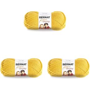 Bernat Softee Chunky Yarn, 3.5 Oz, Gauge 6 Super Bulky, Black