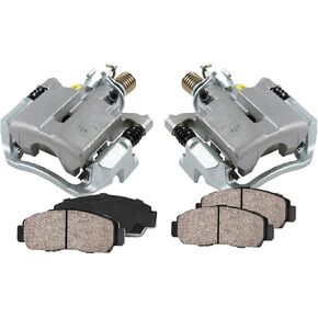 Callahan CCK11677 [2] REAR Premium Loaded OE Caliper Assembly Set + Quiet Low Dust Ceramic Brake Pads
