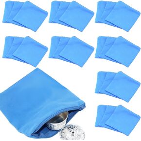 24 Pieces Silver Storage Bags Anti Tarnish Cloth Bag Zippered Silver Keeper Anti Tarnish Silver Protection Bags Jewelry Storage Cloth Silver Protector Bags for Silver Storage
