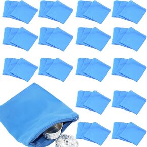 48 Pieces Silver Storage Bags Anti Tarnish Cloth Bag Zippered Silver Keeper Anti Tarnish Silver Protection Bags Jewelry Storage Cloth Silver Protector Bags for Silver Storage
