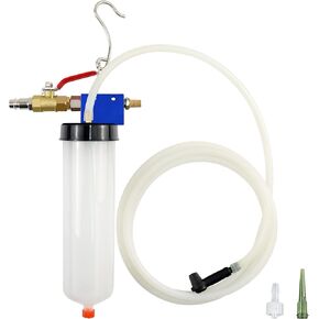 Pneumatic Brake Fluid Extractor, Brake Bleeder Kit Vacuum Pump Bleeding Tool with 340ML Bottle Hose for Brake Oil Power Steering Oil Quick Extraction & Replacement on Car Motorcycle
