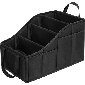 YOHOOLYO Car Seat Organizer Backseat Car Organizer with 4 Compartments, 4 Cup Holders and 7 Mash Pockets, Collapsible Passenger Seat Organizer Car Organizer for Front Seat Back Seat